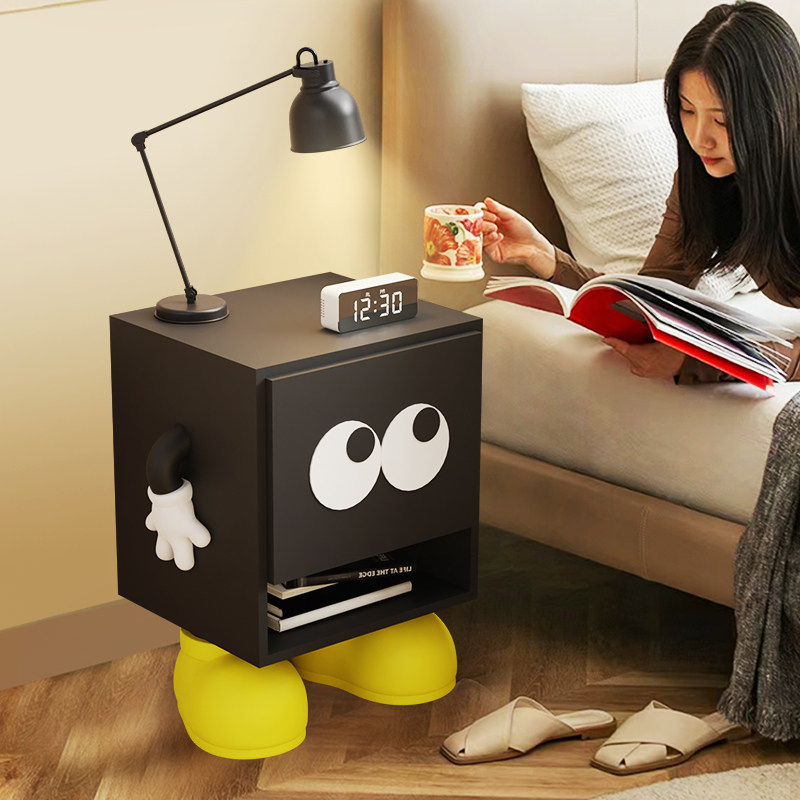 可爱大眼睛儿童床头柜卧室床边收纳储物柜卡通创意床边柜男孩女孩,住宅家具,床头柜,淘宝优惠券,粉丝福利购,淘宝优惠卷