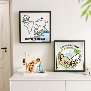 可爱小狗票据收纳相框摆台演唱会门票旅游飞机票展示画框空框挂墙