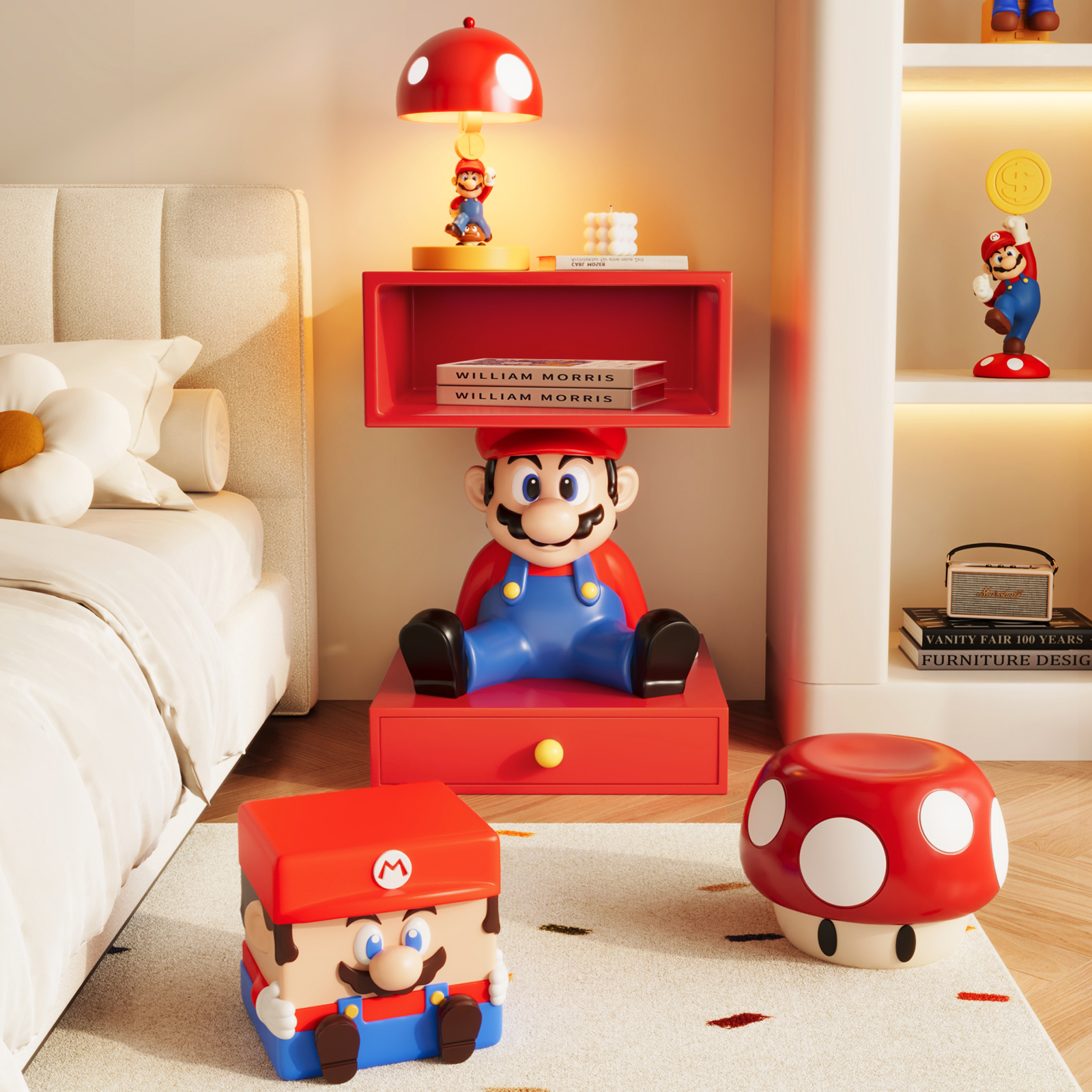 【天猫热销T0P1】马里奥床头柜