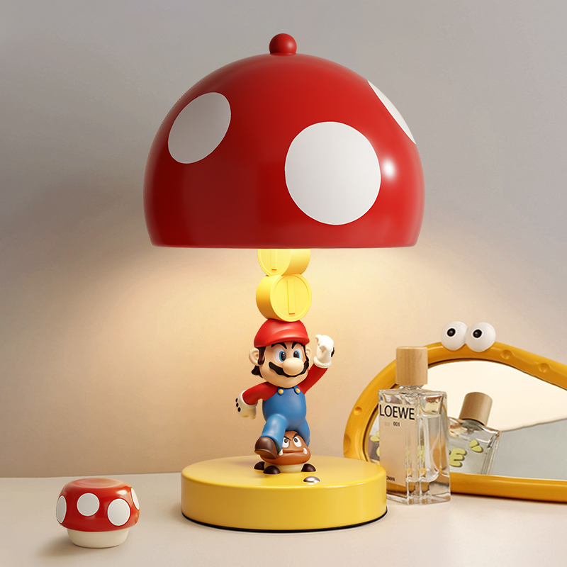 马里奥小夜灯卧室睡眠灯装饰摆件乔迁生日礼物儿童房宿舍床头台灯