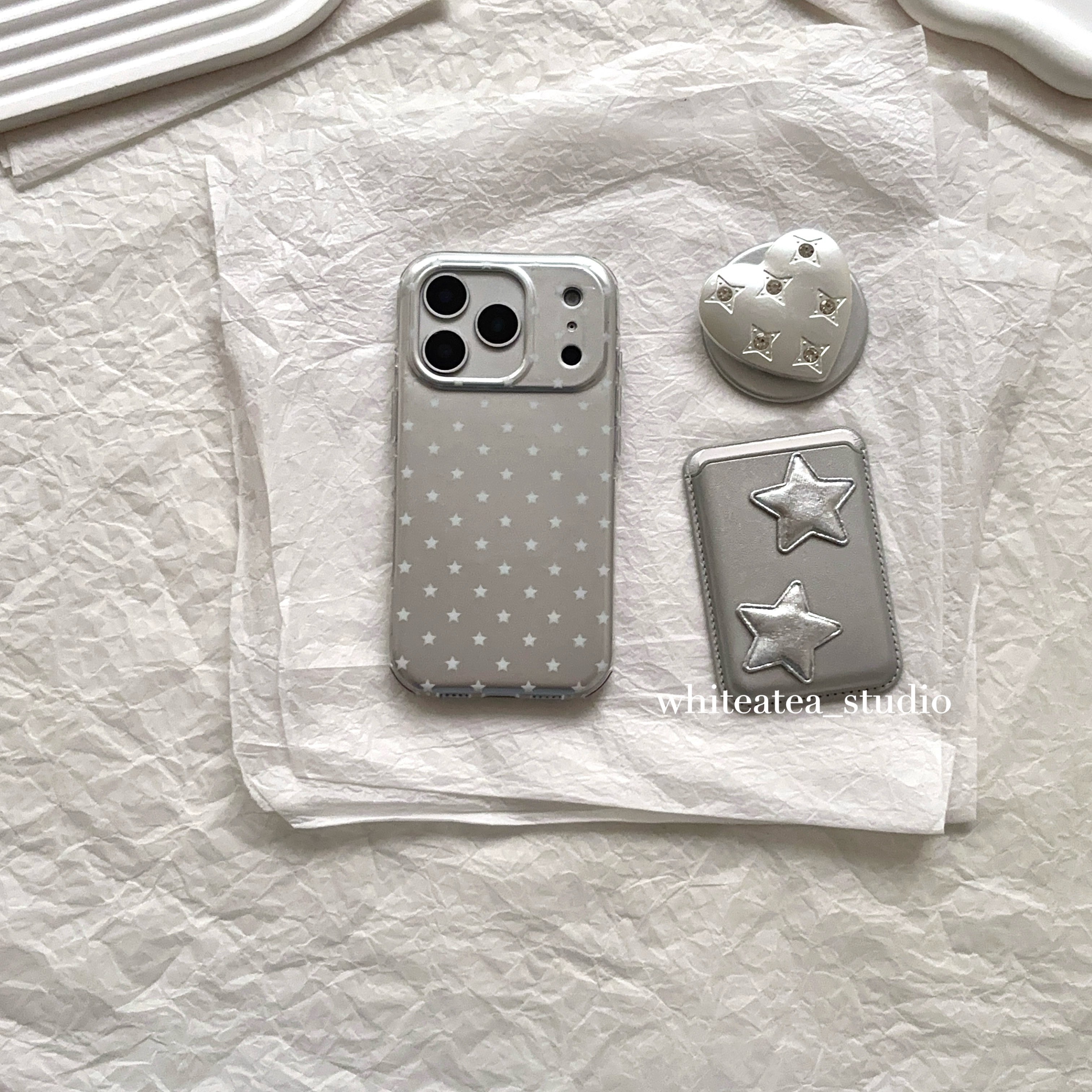 盐白茶ins冷淡甜酷简约银色星星磁吸卡包适用苹果17ProMax手机壳iPhone16小众15新款14高级感13保护套少女秋,3C数码配件,手机保护套/壳,淘宝优惠券,粉丝福利购,淘宝优惠卷