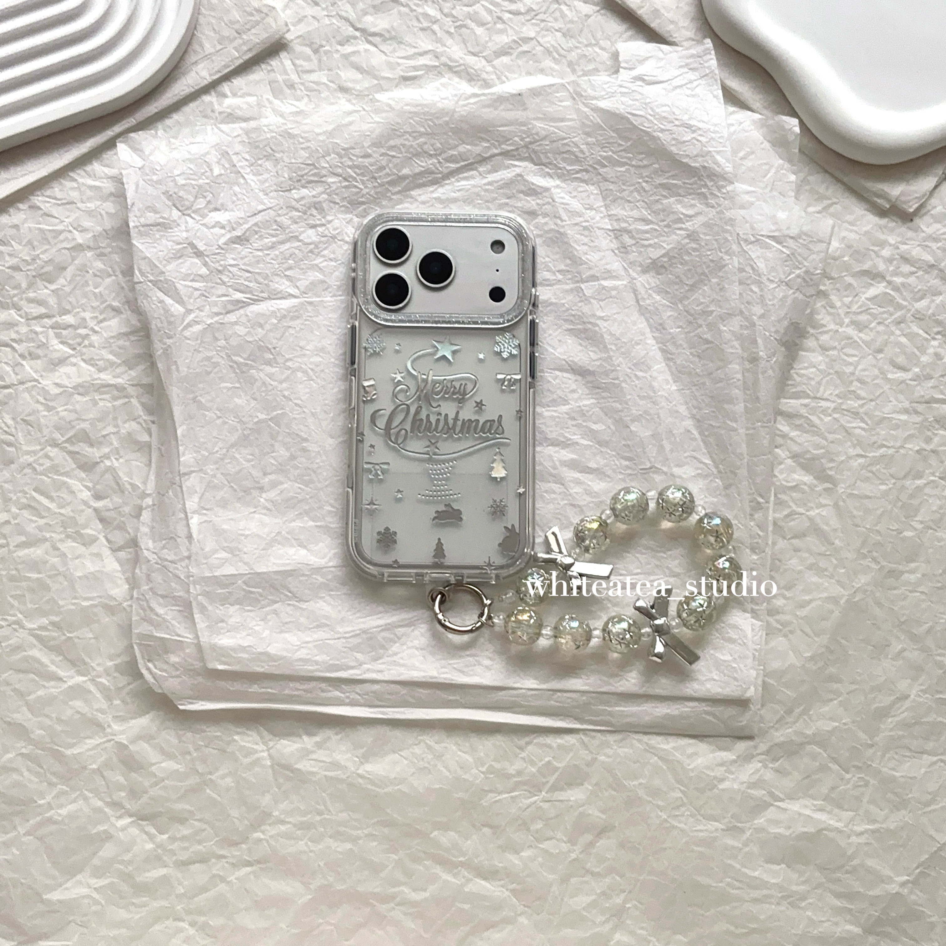 盐白茶ins秋冬简约透明手机壳