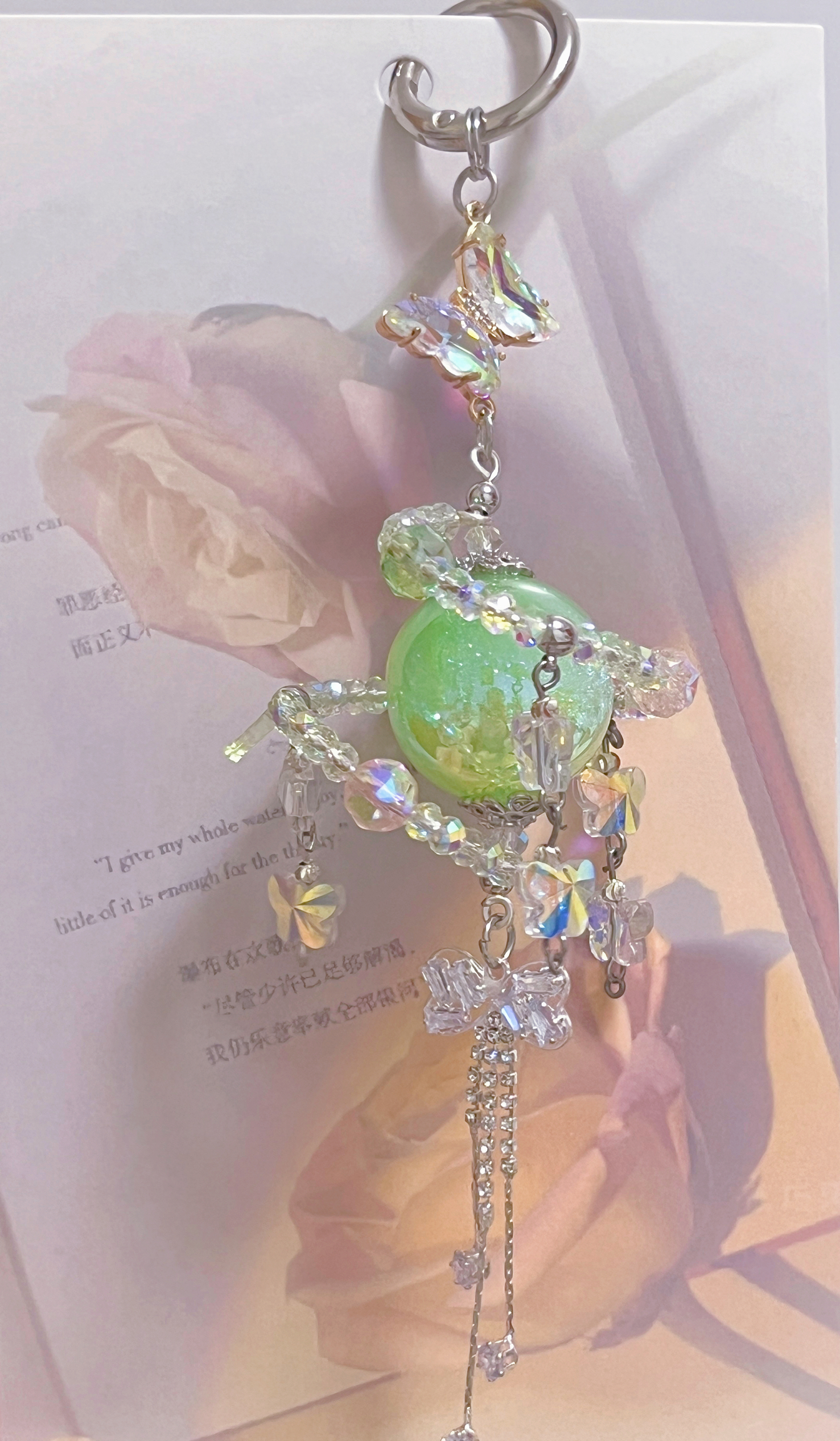 新款海蒂星球 高奢水晶琉璃diy设计串珠手机链包挂车挂钥匙扣饰品