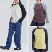 零 2024女士新品 秋季 渃素然 运动轻量磨毛拼色长袖 T恤A0243TS19