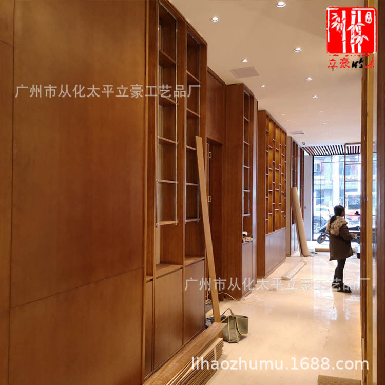 广州竹木家具厂加工竹木酒架竹制红酒柜竹展示柜展柜酒庄装修工程