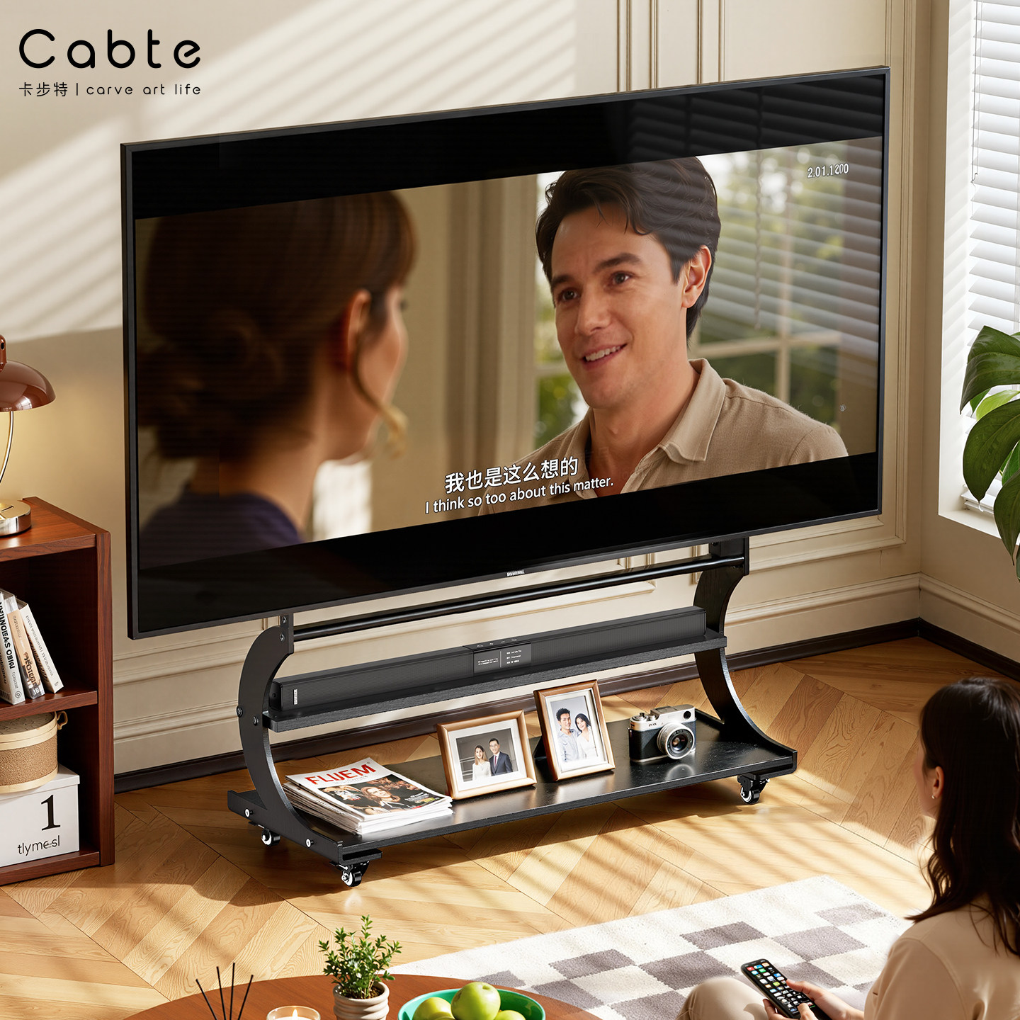 大屏电视落地支架可移动50-100寸