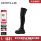 李宇春同款 DAPHNELAB达芙妮方糖过膝靴复古超厚底绑带靴骑士靴