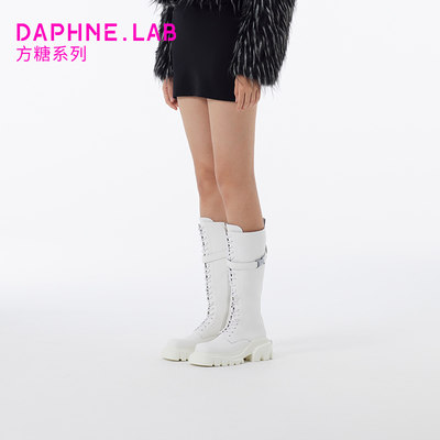 DaphneLab方糖绑带过膝靴