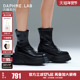 DAPHNE LAB方糖系列厚底机能拉链短靴厚底增高百搭弹力短靴女