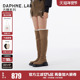 DAPHNELAB达芙妮方糖过膝靴女2两穿式 加绒毛毛靴长筒靴