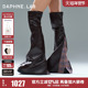 LAB方糖过膝靴大裤 张靓颖同款 DAPHNE 管2025秋冬厚底增高过膝靴