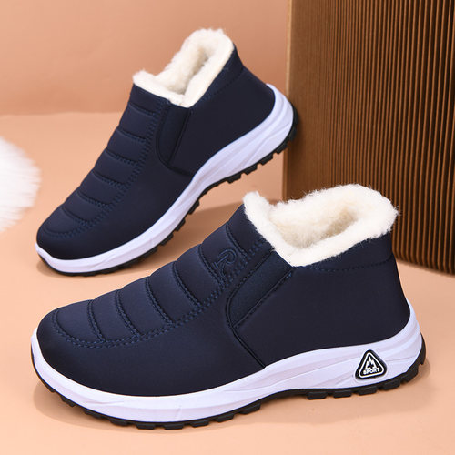 冬季老北京棉鞋男加绒保暖防寒爸爸鞋棉靴休闲老人父亲鞋加厚防滑