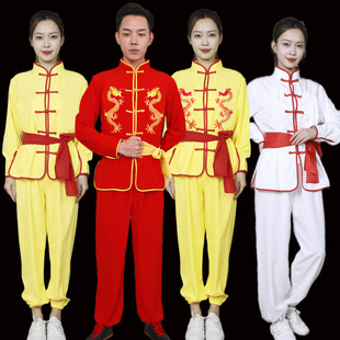 打鼓服演出服舞龙舞狮中国风腰鼓服男女生秧歌服练功武术演出服装