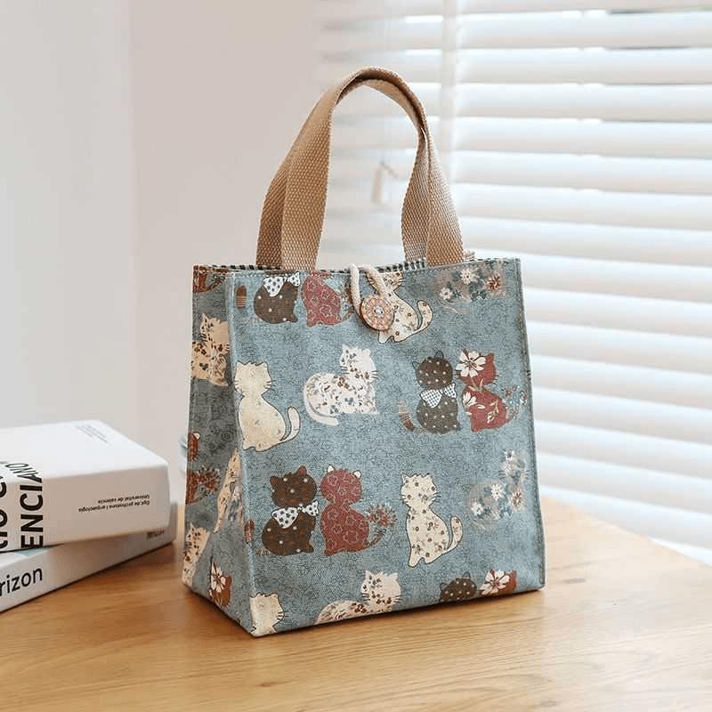 ins便当包帆布手提袋时尚外出日系上班族带饭妈妈午餐饭盒包C235