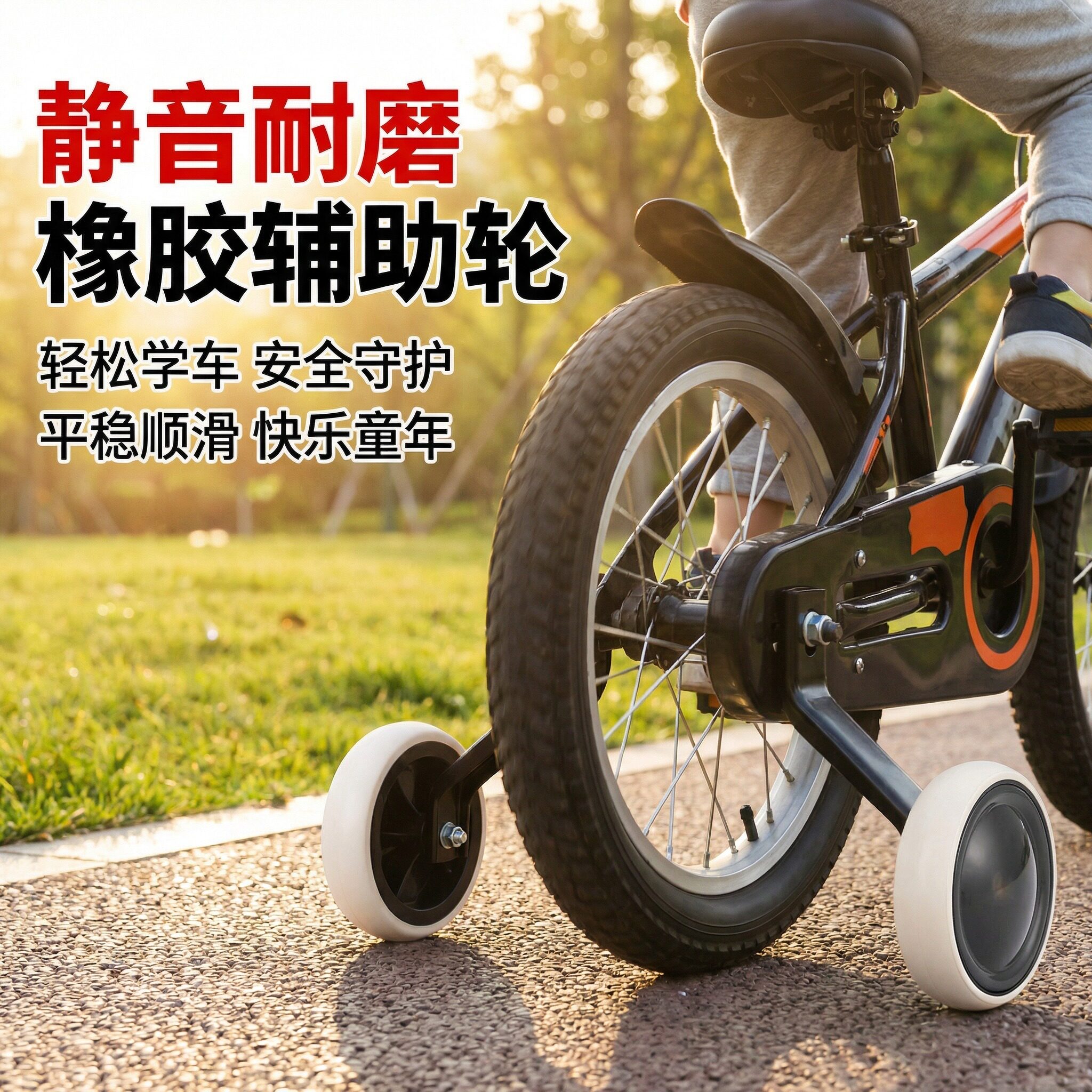 儿童自行车辅助轮童车通用配件20/16/14/12/18寸防摔平衡支撑轮