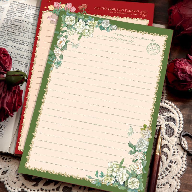 小清新绿色信纸ins风高颜