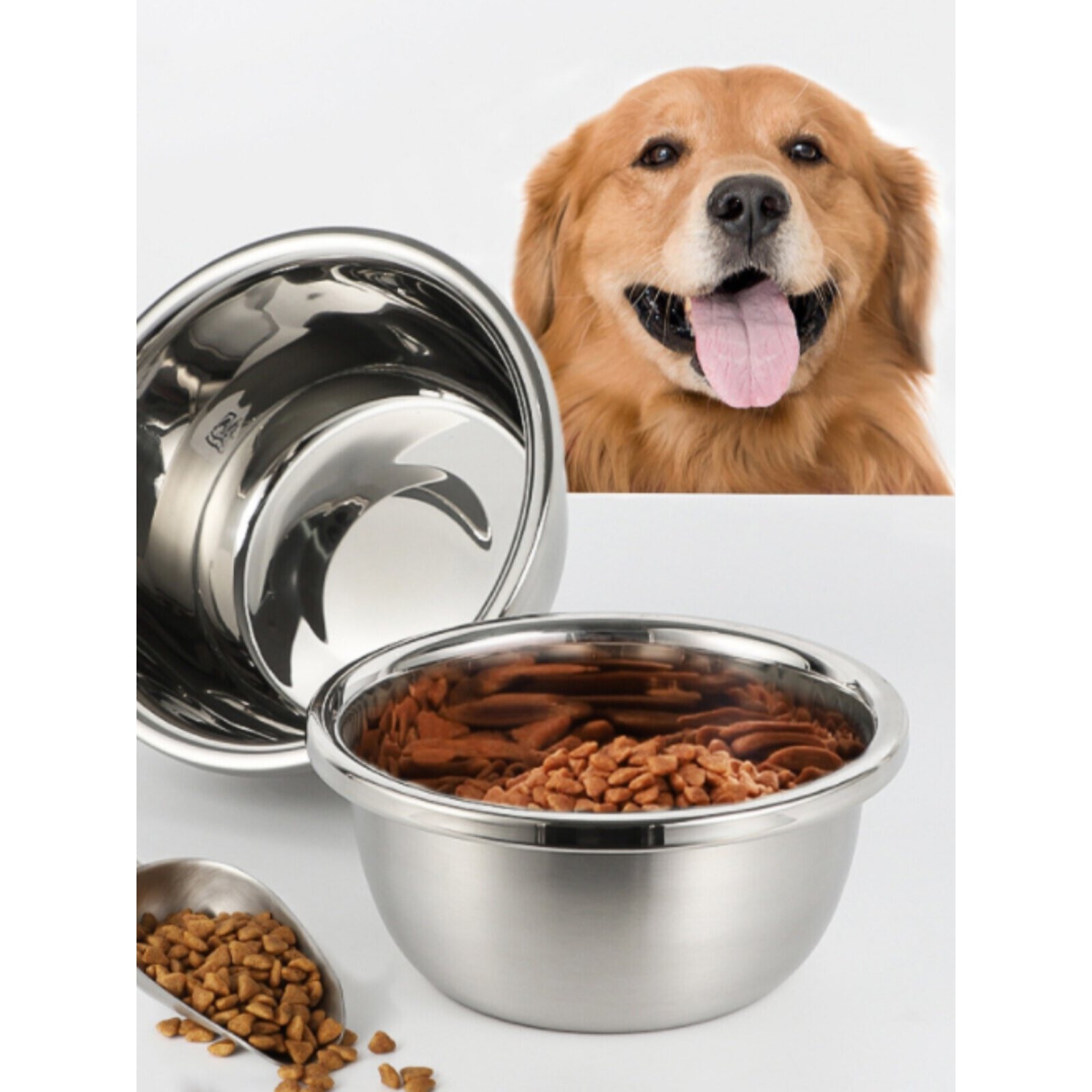 宠物专用狗盆不锈钢狗碗喝水小中大型犬便携大狗喂食喂水器大容量