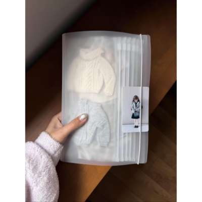 娃衣收纳袋0b22娃衣10cm娃衣自嘲熊玩偶衣服收纳防尘袋透明整理袋
