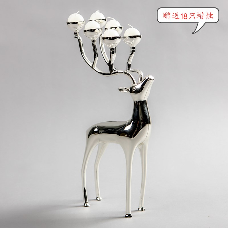北欧式客厅创意轻奢复古摆件餐桌浪漫烛光晚餐美式家用Y蜡烛台装