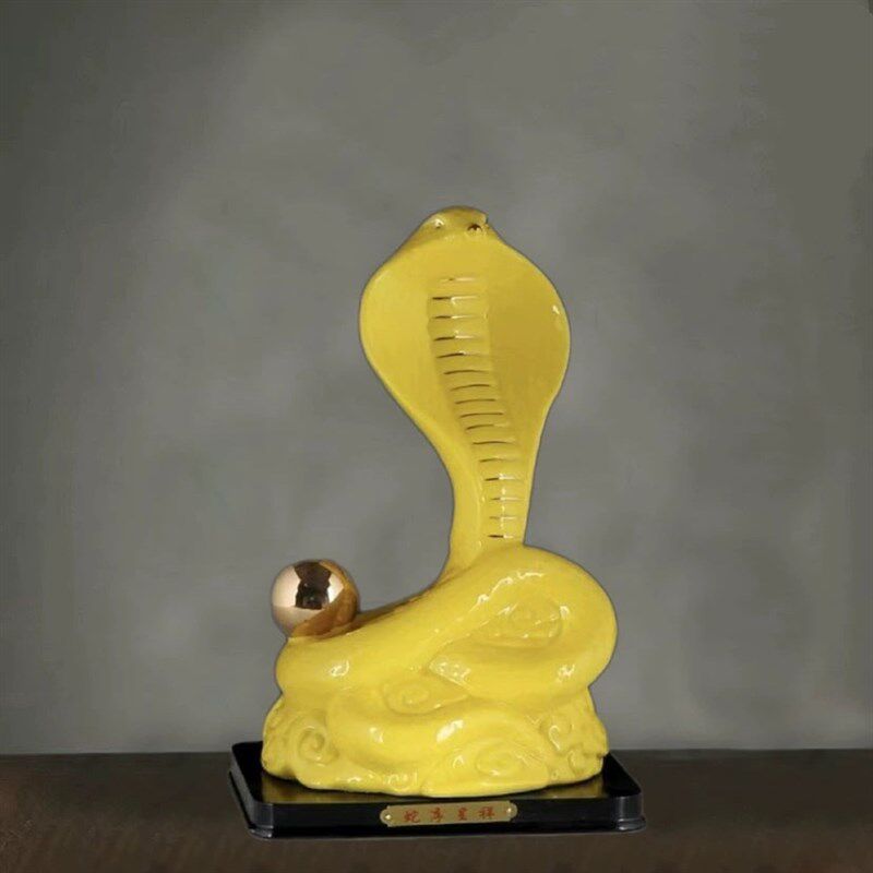 陶瓷十二生肖招m财蛇创意摆件摆设动物工艺礼品