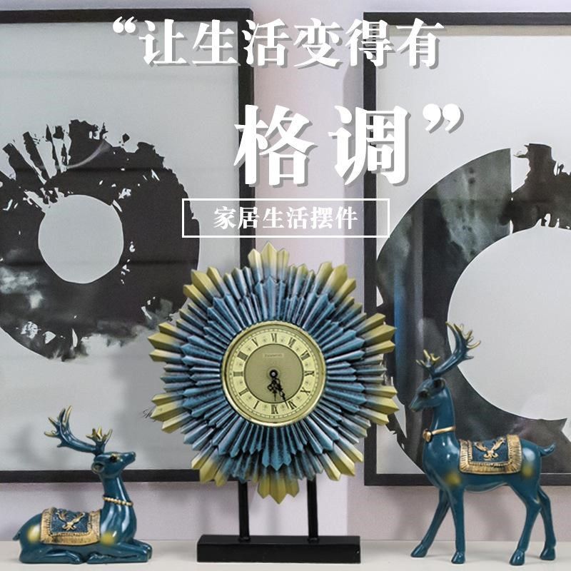 家居客厅酒柜招财玄关电视柜品北欧小摆件欧式简约创W意鹿装饰美