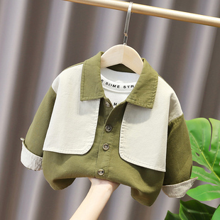儿童装2023春秋新款男女童短款韩版风衣宝宝洋气外套小童时髦夹克