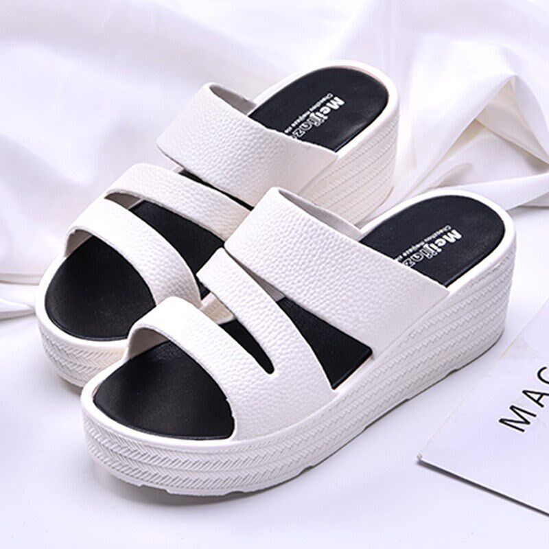 厚底拖鞋女夏室内防滑居家用浴室洗澡高跟夏天坡跟女士凉拖鞋新款