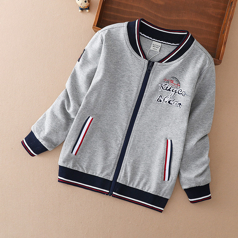 男童外套春秋新款儿童卫衣拉链开衫纯棉薄秋冬男孩宽松棒球服秋季