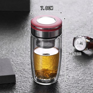 玻璃杯高级感高硼硅带盖透明耐高温玻璃保温杯家用喝水水杯