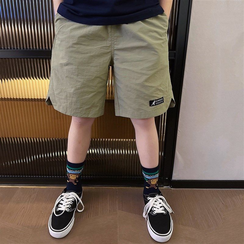 男童速干短裤薄款夏季2024新款日系潮牌童装户外男宝宝运动沙滩裤