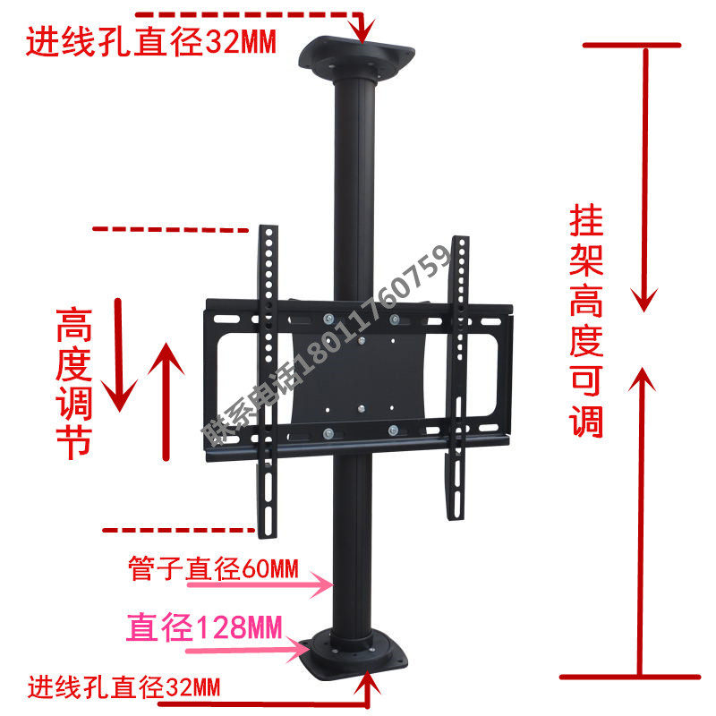 液晶电视360度旋转架 隔断墙旋转支架 旋转盘 电视柜 万能底座