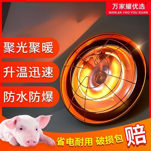 保温灯养殖场专用卤素猪仔育雏灯罩小猪暖灯取暖灯保温Z灯泡加热
