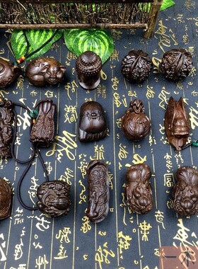 沉香木原木料雕刻手把件手玩x挂件实木文玩貔貅木雕工艺品送礼佳