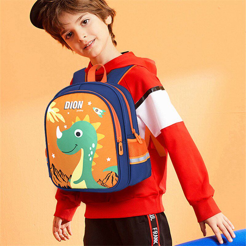清新时尚背包卡通恐龙儿童书包男童超轻小女孩外出双肩包可爱旅行