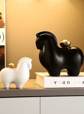 马上有钱招财开业桌面摆件家居客厅酒柜电视柜装饰品创意乔迁礼品