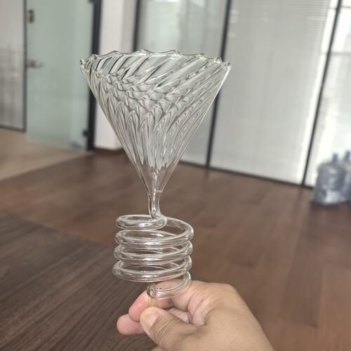 蛇管咖啡过滤器玻璃咖啡滤杯红酒醒酒器螺旋咖啡降温杯