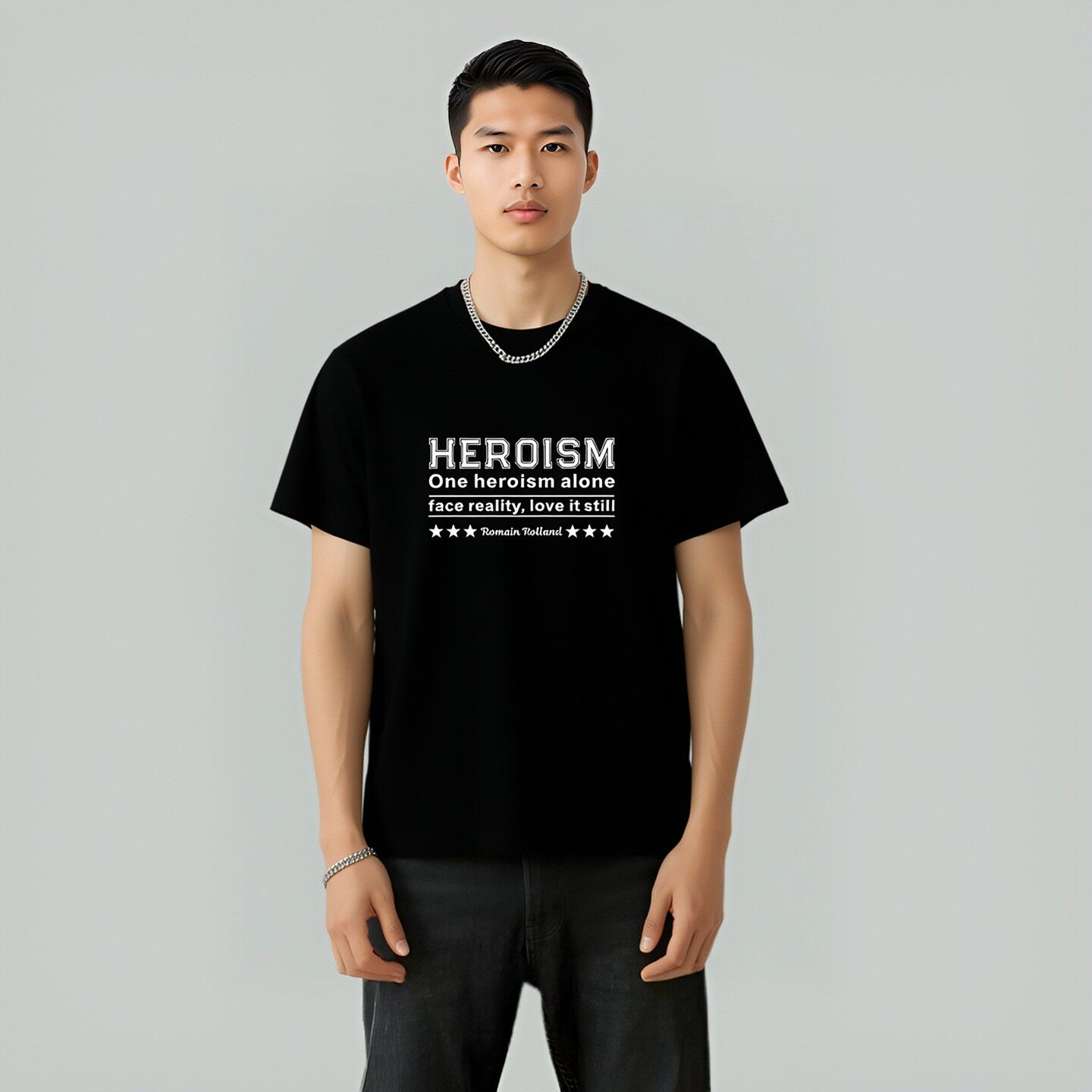 休闲风字母印花短袖T恤男夏季凉感透气宽松圆领上衣标准版型男装