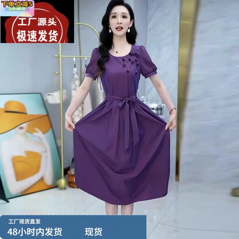 减龄广州十三行女装爆款减龄连衣裙2025夏新款气质高端气质连衣裙