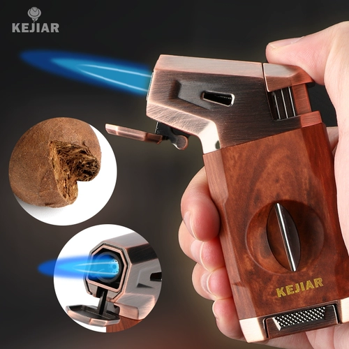 Kejiar Cigar Ligher All -In -Spray Pun, ножницы с сигар, более легкий инструмент многопрофильный портативный порт