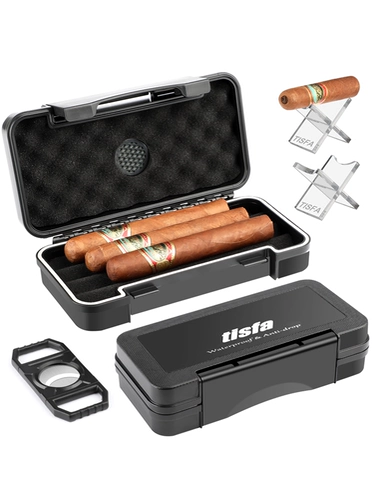 Портативная трубка для путешествий, водонепроницаемый черный увлажнитель воздуха, портсигар, 5 шт