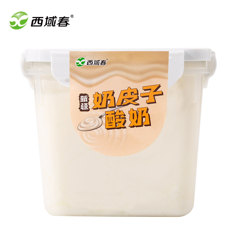 新疆西域春奶皮子酸奶1kg*2桶装酸奶益生菌大桶水果捞酸牛奶