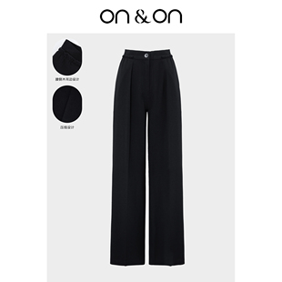 韩系通勤宽松显瘦百搭显瘦简约通勤直筒裤 新款 安乃安冬季 ON＆ON