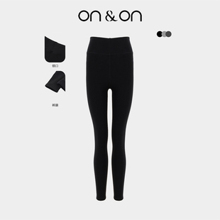韩系高弹高密柔软一体绒针织打底裤 ON＆ON 新款 2025冬季 女 安乃安