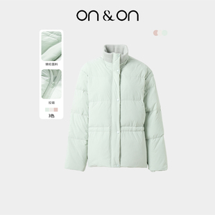 休闲短款 ON＆ON 韩系立领宽松时尚 新款 羽绒服女 安乃安2025年冬季