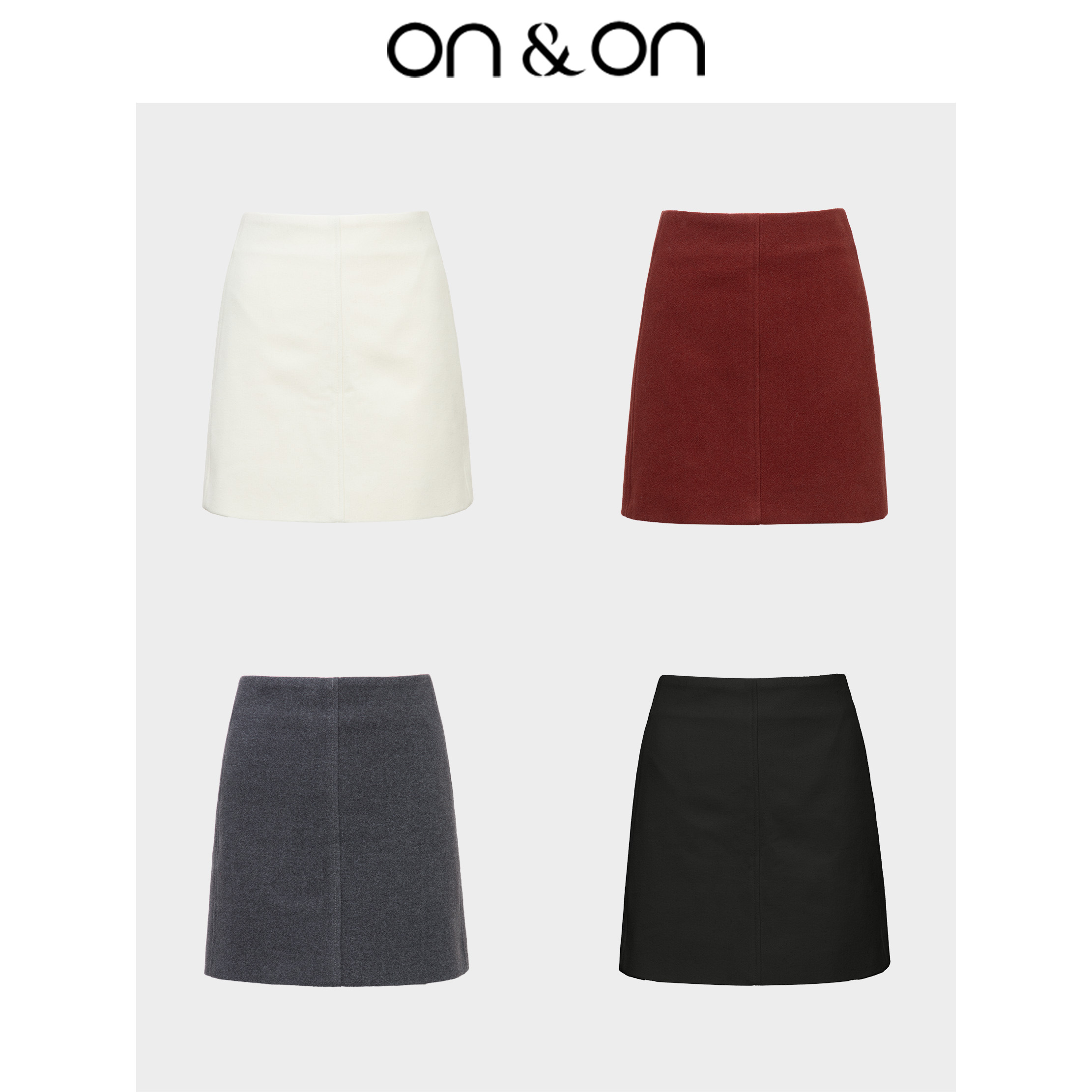 短裙A型韩系A摆百搭毛呢半裙