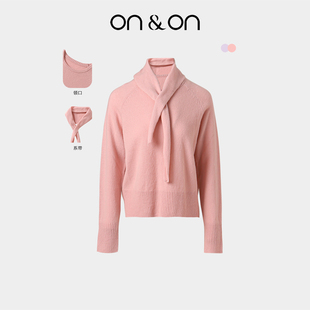 韩系100%羊毛时尚 新款 软糯针织套头毛衣 安乃安2025冬季 ON＆ON