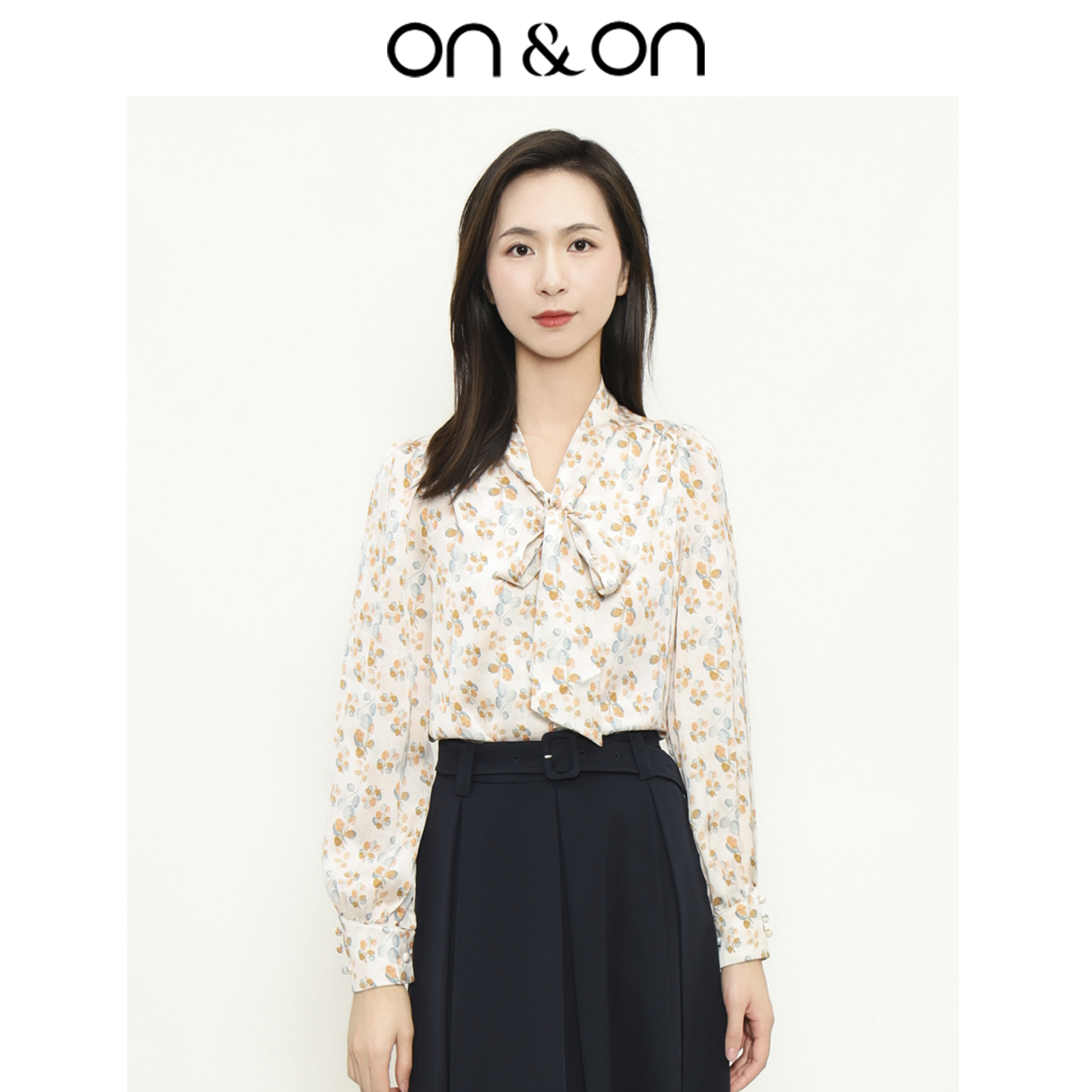 安乃安早秋法式高级感绑带衬衫女