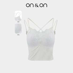 胸垫短款 ON＆ON 无痕美背交叉一体式 新款 抹胸吊带 安乃安2025夏季