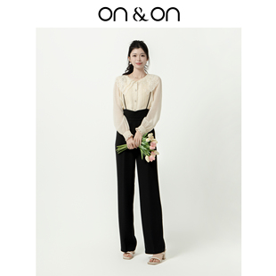 高腰休闲通勤百搭多巴胺显瘦背带裤 新款 女 安乃安2025秋季 ON＆ON