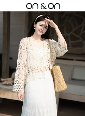 ON＆ON/安乃安【游牧风】春季新款波西米亚波嬉风镂空绣花开衫女